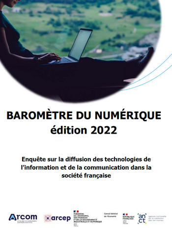 Le baromètre du numérique - édition 2022 - la couverture de l'étude