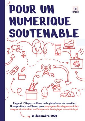 La couverture du rapport "Pour un numérique soutenable"