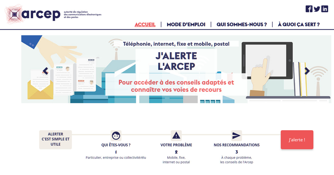 Visuel j'alerte l'arcep