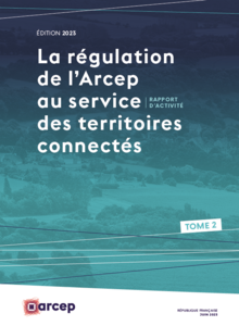 Illustration : couverture du Tome 2 du rapport annuel de l'Arcep (édition 2023)