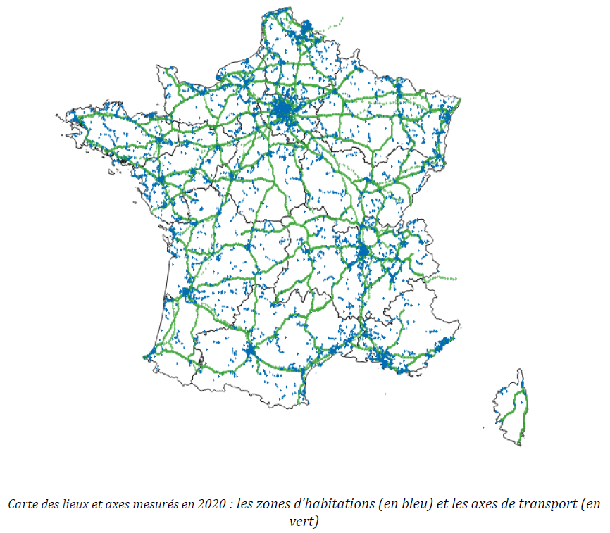 Le périmètre de la campagne de mesures 2020 de l’Arcep sur la qualité des services mobiles
