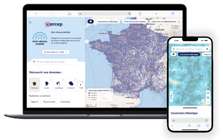 Illustration de la nouvelle interface du site Mon réseau mobile