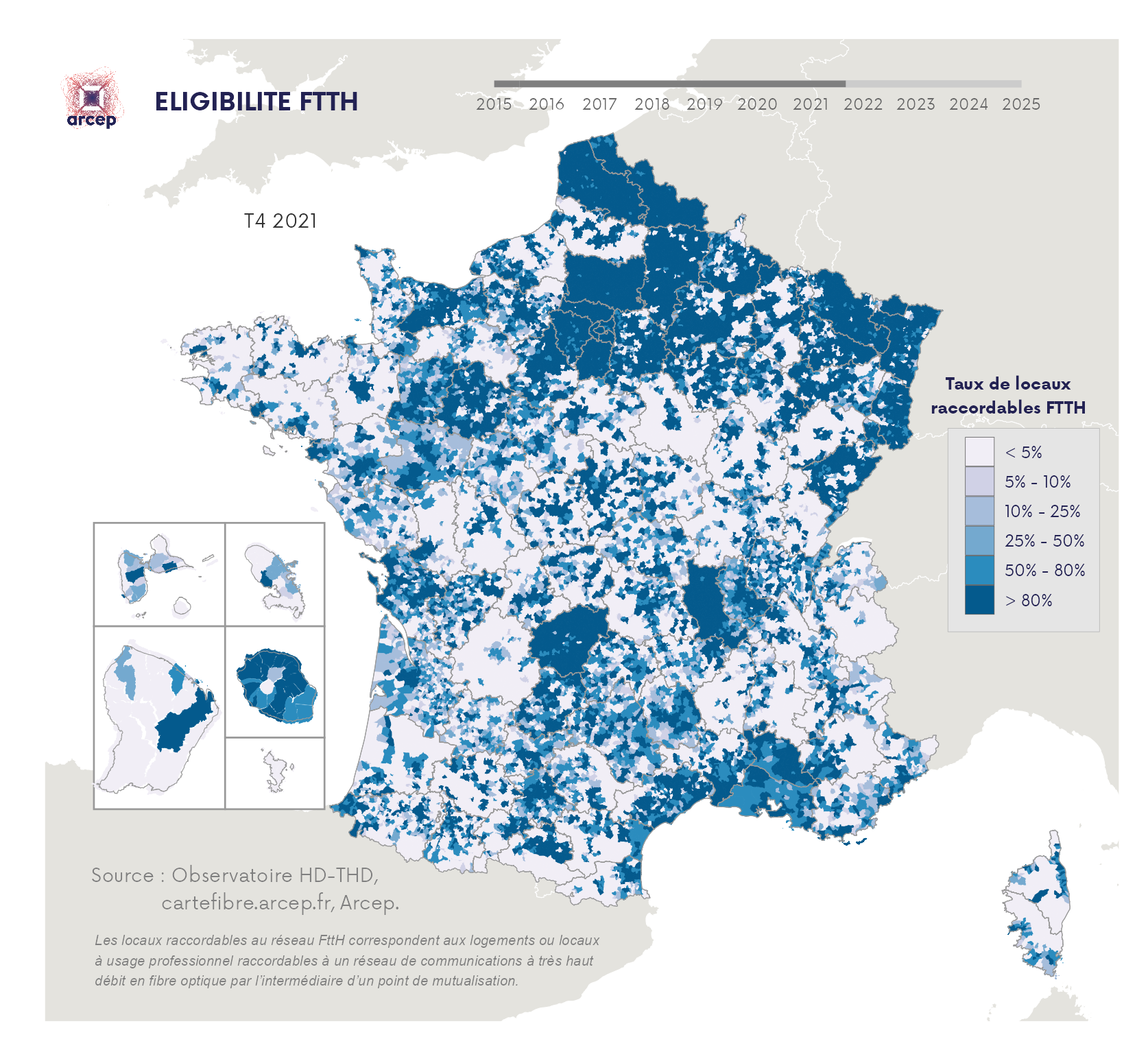 Cartographie FttH T4 2021