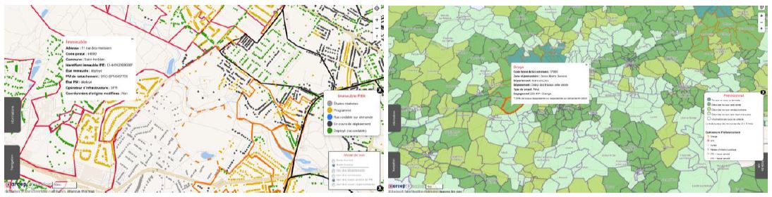 Illustration du communiqu&eacute; du 9 septembre 2021 - les cartes de suivi  des d&eacute;ploiements FttH