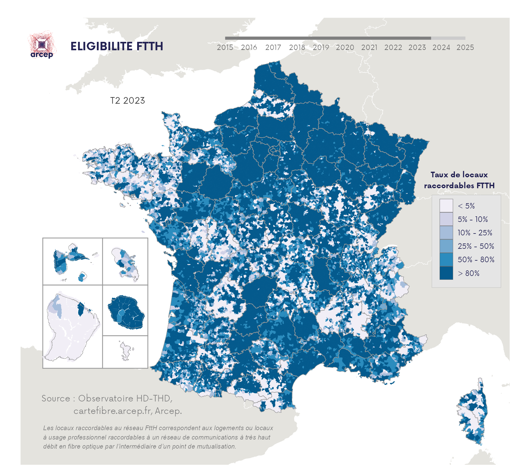 Cartographie FttH T2 2023