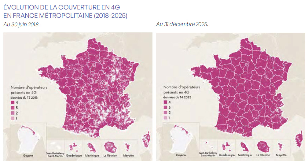 Illustration : cartes de couverture mobile 2018 / 2025 Illustration : cartes de couverture mobile 2018 / 2025