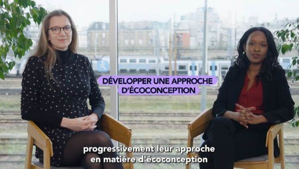 Capture vidéo réunissant Mathilde Lecompte, responsable RSE de « SNCF Connect & Tech », et Sandrine Elmi Hersi, cheffe de l’unité « Internet ouvert » de l’Arcep.